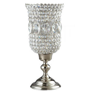 Christmas Decorative Crystal <b>Hurricane</b> <b>Candle</b> Holder Handmade - Product Image 1