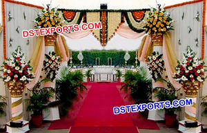 งานแต่งงานGoldenแกะสลักยินดีต้อนรับประตูแต่งงานอินเดียเส้นใยแกะสลักยินดีต้อนรับประตูงานแต่งงานตกแต่งGolden Entrance Gate - Product Image 2