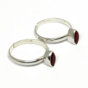 Bagues d'orteils en argent Sterling 925, pierre d'onyx rouge la plus incroyable, bijoux de mode en argent, bagues d'orteils en pierres précieuses faites à la main - Product Image 5