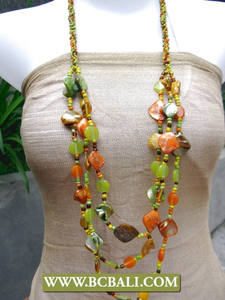 Collares de Cuentas con Dije de Conchas Marinas Bisutería de Moda - Product Image 2