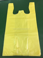 Sac en plastique HDPE, pour shopping, sachets de scellage biodégradables D2W, avec poignée pour gilet, livraison gratuite