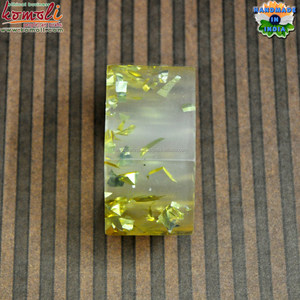 Papel de aluminio de oro brazalete pulsera brazalete de lucite joyería - Product Image 3