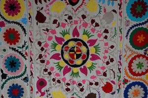 Venta caliente auténtico bordado a mano tamaño doble Suzani tapiz colgante de pared Suzani ropa de cama - Product Image 2