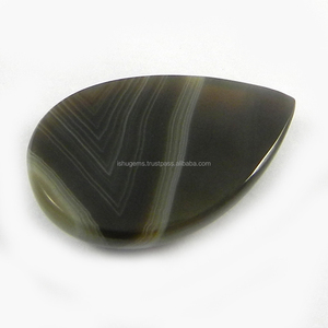 Ágata Natural de Botsuana de 18*27 mm, 4.72 g, Cabujón en Forma de Pera, Gema Suelta IG0436 - Product Image 2