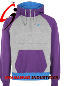 เสื้อฮู้ด OEM แบบสั่งทำพิเศษ รุ่น Campshire ซิปครึ่งตัว บุซับใน ผ้าฝ้ายฟลีซ 100% ระบายอากาศได้ดี กันลม เสื้อฮู้ดฤดูหนาวสำหรับผู้ชาย แบรนด์สั่งทำพิเศษ - Product Image 4