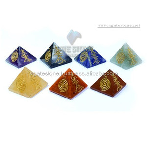 Bán buôn trang trí đánh bóng 7 <span class=keywords><strong>Chakra</strong></span> khắc Reiki kim tự tháp thiết lập cho tinh thần chữa bệnh, tình yêu năng lượng và hài hòa - Product Image 2