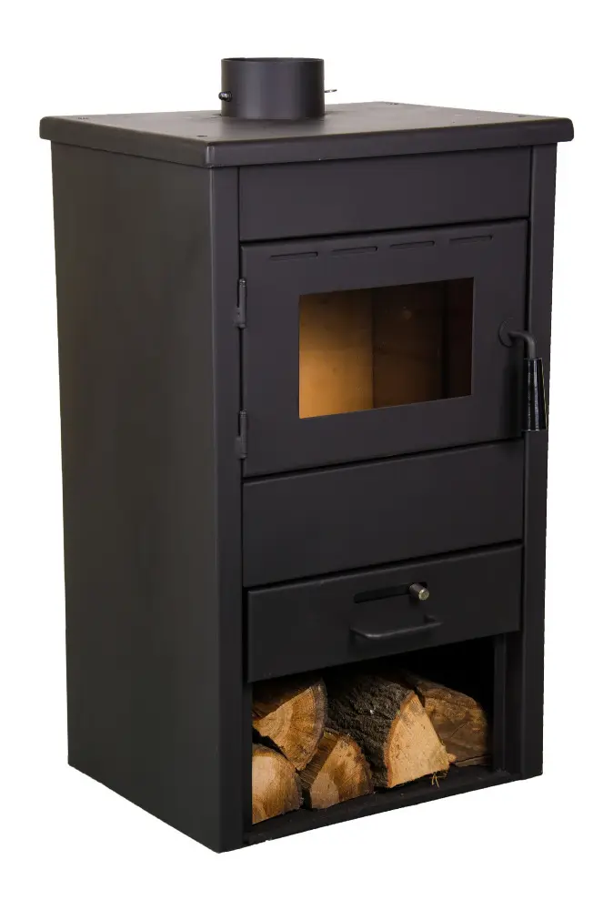 Autônomo fogão de aço para madeira, carvão e briquetes MAIOR KREK 8 kW