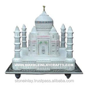 Taj Mahal en marbre blanc fait à la main - Product Image 1
