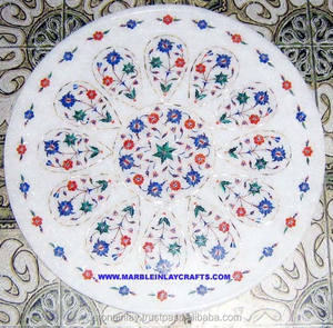 Plaque de marbre à incrustation blanche luxueuse - Product Image 1