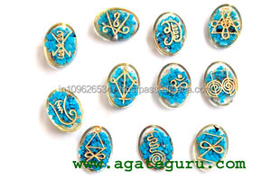 Turquesa Orgone Karuna Reiki Set Hecho a mano Piedra preciosa Mayorista Fabricante Producto - Product Image 1