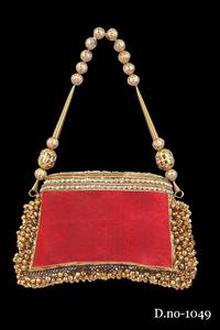 High Quality 1048 Metal Handmade Gold Silver <b>Beaded</b> Square Bridal <b>Handbag</b> Half Moon Pattern Fashion Evening Parties Chain Strap - Product Image 5