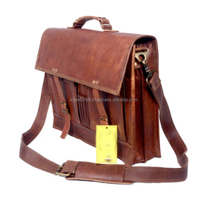 Sac à bandoulière en cuir véritable vintage Lowell Designer Craft pour ordinateur portable, durable, pour les services professionnels et le bureau - Product Image 3