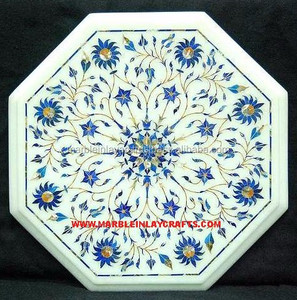 Octagonal Marble Inlay <b>Table</b> <b>Top</b>, Inlay <b>Stone</b> <b>Table</b> <b>Top</b> - Product Image 1