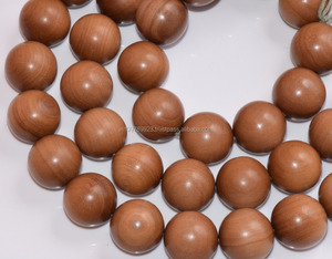 Guru-BEAD Loose Sandalwood prayer Mala ลูกปัดไม้เป็นมิตรกับสิ่งแวดล้อม Sweet Woody Fragrance NATURAL Golden BROWN - Product Image 1