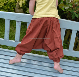 Pantalones Harem para Niños, Estilo Hippie Boho Aladdin, Pantalones Holgados de Algodón para Yoga, Pantalones Harem Infantiles - Product Image 5