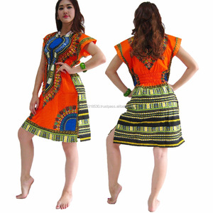 Mini Vestido MJF, Dashiki Africano, Caftán Boho, Top, Cubierta de Bikini, Blusa para Mujer, Caftán Hippie, Vestido Boho, Estilo Kimono, Talla Grande - Product Image 4