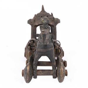 Estatua de elefante de bronce antiguo indio hecha a mano, escultura de carruaje, decoración del hogar, regalo, Items14 x 23 cm SBG-291 - Product Image 2