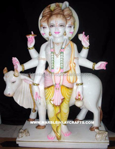 Religious Dattatreya Marble Statue - Product Image 1