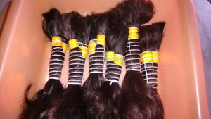 การทอผมมนุษย์ดิบที่ยังไม่ได้ผ่านกระบวนการผมชาวอินเดียใต้นุ่มและเรียบเนียนการต่อผมมนุษย์วัด - Product Image 4