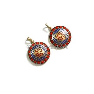 Colgantes tibetanos Om para hombre y mujer, de plata tibetana, cristal hecho a mano, ágata, ágata, venta al por mayor - Product Image 1