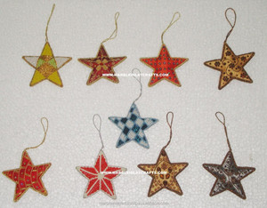 Embroidery Christmas <b>Star</b> <b>Hanging</b> Ornament - Product Image 1