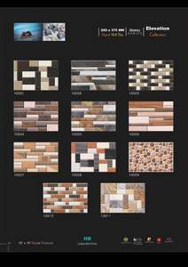 Rústico digital 10x15 Azulejos de pared exterior Ladrillo refractario y color verde antibacteriano de la familia - Product Image 3