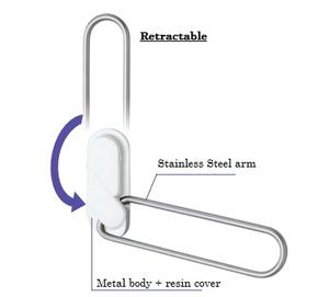 ญี่ปุ่นติดผนังพับเสื้อผ้าราวตากผ้า - Product Image 3