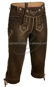 Trachtenmode cuero traje alemán tradicional bávaro Oktoberfest cuero de ante Trachten Lederhosen (prendas bávaras) Hosen - Product Image 4