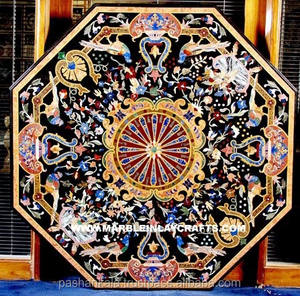 5 hauts de Table en marbre incrusté, de forme octogonale, nouvelle collection - Product Image 1