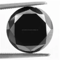 Moissanita negra azabache sintética auténtica para joyería, anillo y colgante, probador de diamante y moissanita