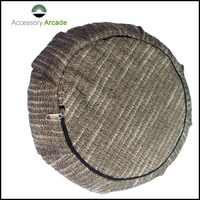 Coussins Zafu en coton uni brodé de fabrication indienne, amovibles, lavables, taille personnalisable, pour yoga et méditation