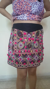 Faldas bordadas de Banjara, indio, bohemio, de tela Vintage - Product Image 4