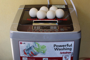 Asterisk 100% Nouvelle-Zélande Laine Naturel Blanc Réutilisable Adoucissant Séchoir Boules de Linge Différentes Tailles Disques de Machine à Laver - Product Image 5