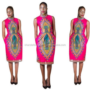 Vestido Midi Sexy sin Mangas con Estampado Dashiki Africano para Mujer, Vestido de Fiesta con Estampado de Tribus Africanas - Product Image 2