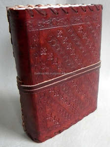 Wholesale Handmade Vintage Embossed Half Circle with Side Stitch Strap Closure Hardcover <b>Leather</b> <b>Diary</b>-Gift - Product Image 3