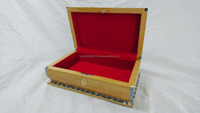 Boîte à bijoux en bois égyptien ZAHEREEN J46 avec mosaïque en nacre égyptienne, style Bombe Bombay
