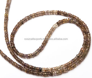 สร้อยคอลูกปัดพลอยสีน้ำตาลธรรมชาติขนาด3มม. พร้อมลูกปัดหินที่สวยงาม - Product Image 5