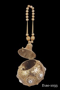 กระเป๋าคลัทช์สำหรับสุภาพสตรีลูกปัดสีทองหรือสีเงินสำหรับงานราตรีทำด้วยมือแบบ1031A - Product Image 6