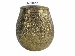 Meilleures ventes A1025 Pochette vintage en laiton fait main indien avec motif corail, chaîne et fermeture à rabat pour mariage et soirée - Product Image 5