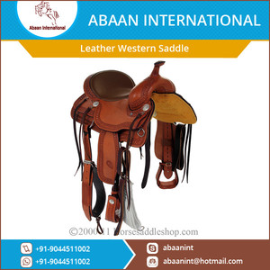 Selle occidentale en cuir 100% pour course hippique, Collection Exclusive - Product Image 4
