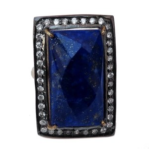 Adorable Lapis_White CZ 925 Sterling Silver Ring, Sterling Silver Jewelry, Wholesale Silver Jewelry - Product Image 1