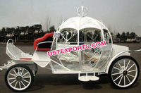 Kereta Pengantin Kuda Tunggang Model Cinderella Emas - Ukuran & Warna Dapat Disesuaikan, Konstruksi Logam Tahan Lama dengan Aksen Emas