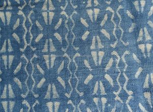 พรมปูพื้นพิมพ์ลายบล็อกด้วยมือ,พรมผ้าคอตตอนสีคราม - Product Image 3