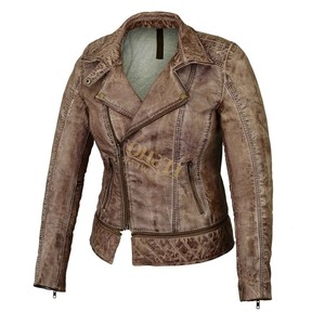 Veste en cuir femme à la mode dames vêtements d'extérieur en cuir vêtements à la mode pour les femmes en cuir léger porter confortable - Product Image 3