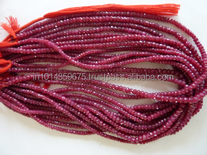 Exclusiva piedra preciosa de rubí corindón facetada buen color rojo teñido cuentas sueltas para la fabricación de joyas - Product Image 4