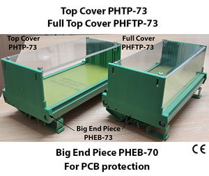 Grandes extrémités et couvercles pour supports de carte PCB en plastique sur Rail DIN - Product Image 2