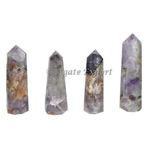 Obelisco de Ágata Tallado y Grabado, Arte Europeo de Feng Shui, Artículo Coleccionable - Product Image 1