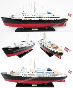 MS FINNMARKEN 1956 Museo barco madera artesanía modelo estilo náutico vacaciones decoración novedad regalo - Product Image 2