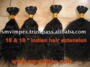 Paquetes de cabello humano indio crudo 100% Extensión de cabello humano, Extensión de cabello natural Remy, Proveedor de cabello indio crudo sin procesar - Product Image 3