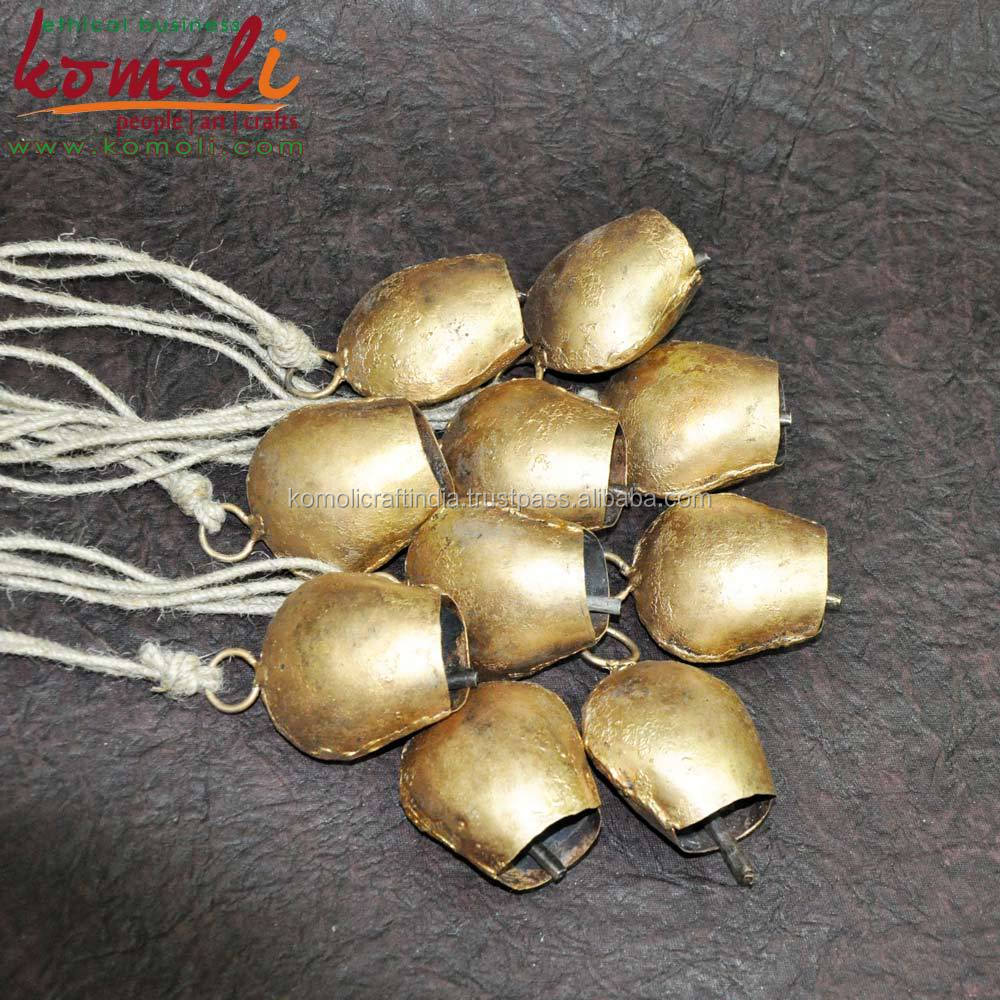Campanelle Rustiche In Metallo Vintage – Fatte A Mano In India – Ideali Per Ghirlande, Decorazioni Natalizie E Artigianato (Piccole)